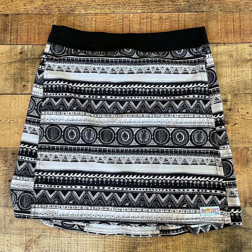 RipSkirt Hawaii Small Wrap Skirt Cover-Up Black White Vacation Summer Beach - Picture 7 of 7